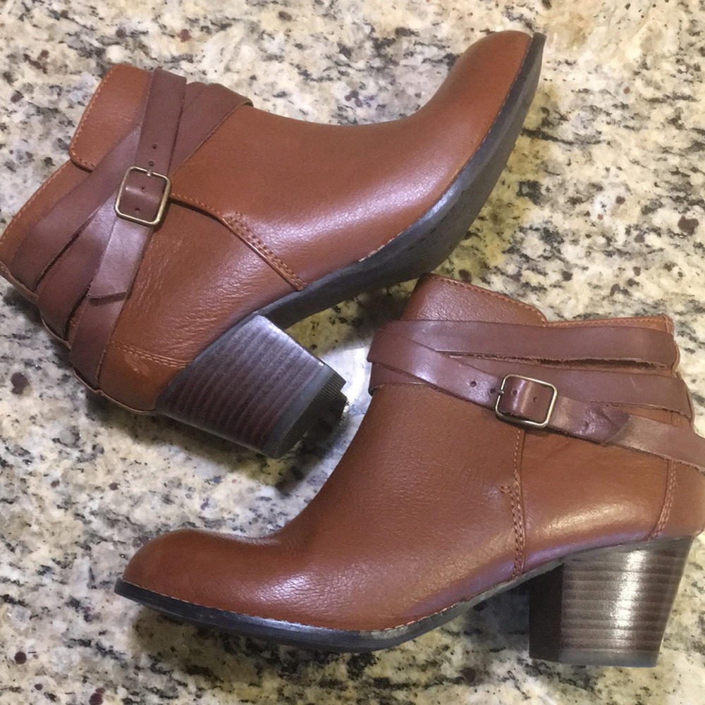 Dolce Vita Java Chocolate Leather Strap Ankle Boot size 8